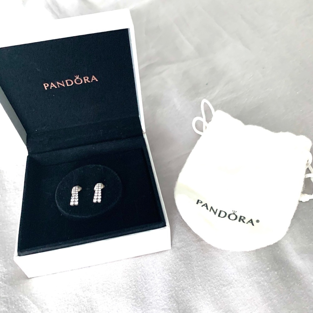 Pandora Sparkling Drop Earring - image 1